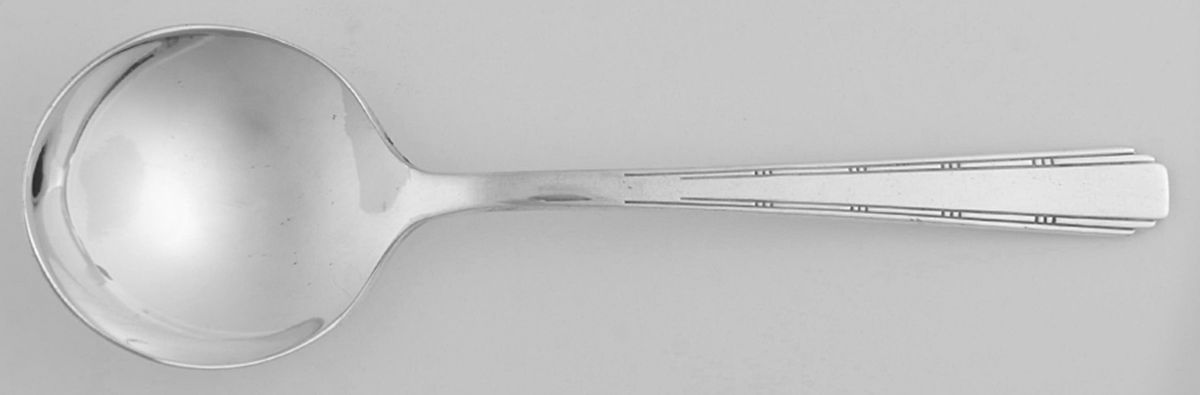 Tower (Silverplate, 1932) Round Bowl Soup Spoon (Bouillon) by International Silver-1