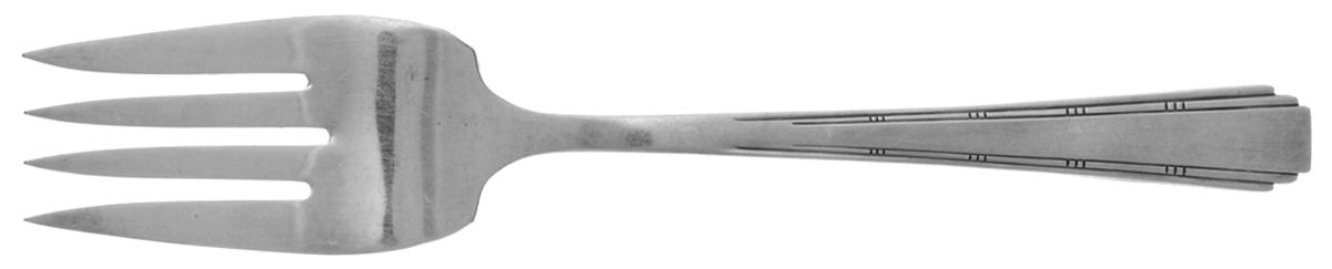 Tower (Silverplate, 1932) Medium Solid Cold Meat Serving Fork by International Silver-1