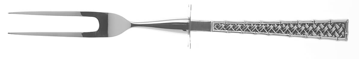 Tradewinds (Sterling, 1975) Small Steak Carving Fork with Stainless Prongs by International Silver-1