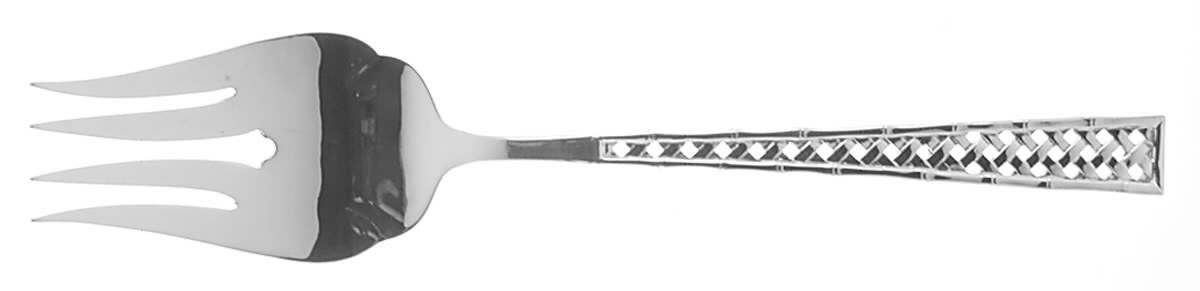 Tradewinds (Sterling, 1975) Large Solid Cold Meat Serving Fork by International Silver-1