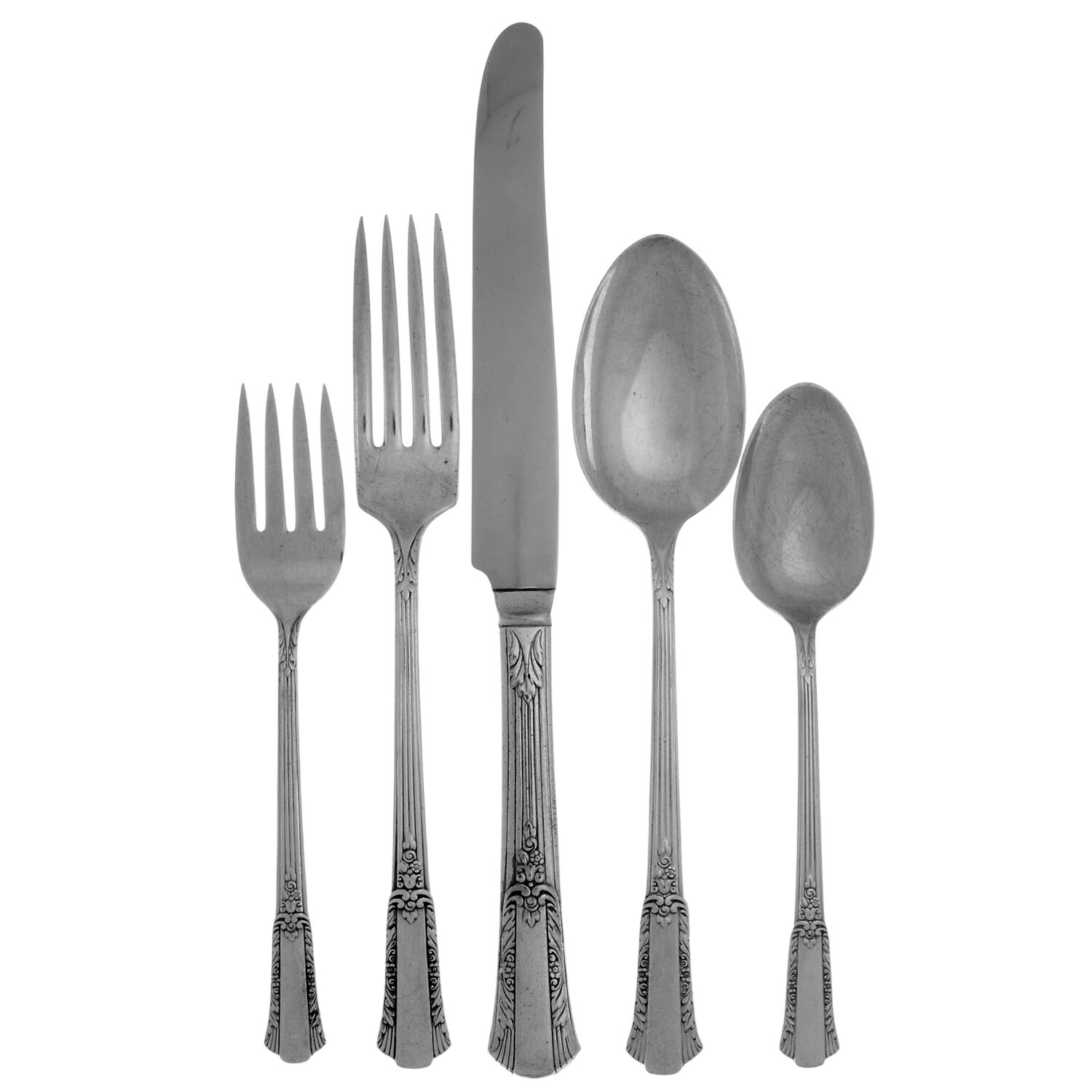 Treasure (Silverplate, 1940) 5 Piece Place Setting by International Silver-1