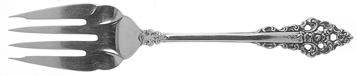Trevi (Stainless) Medium Solid Cold Meat Serving Fork by International Silver-1