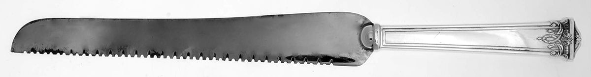 Trianon (Sterling, 1921, No Monograms) Bread Knife with Stainless Blade by International Silver-1