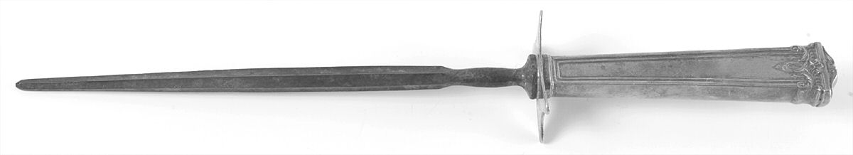 Trianon (Sterling, 1921, No Monograms) Large Knife Sharpener-Steel Rod w/Sterling Guard by International Silver-1