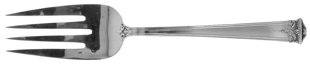 Trianon (Sterling, 1921, No Monograms) Large Solid Cold Meat Serving Fork by International Silver-1