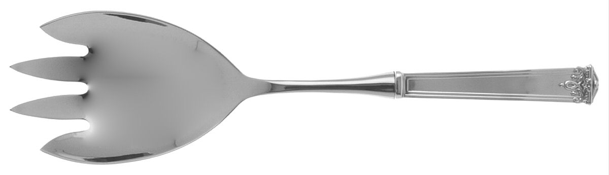 Trianon (Sterling, 1921, No Monograms) Salad Serving Fork with Stainless Prongs by International Silver-1