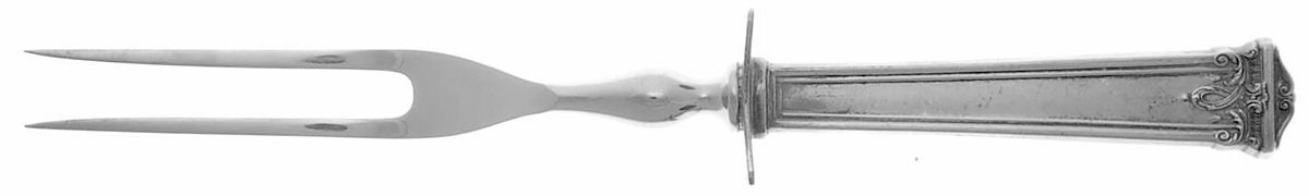 Trianon (Sterling, 1921, No Monograms) Small Carving Fork W/Sterling Guard by International Silver-1