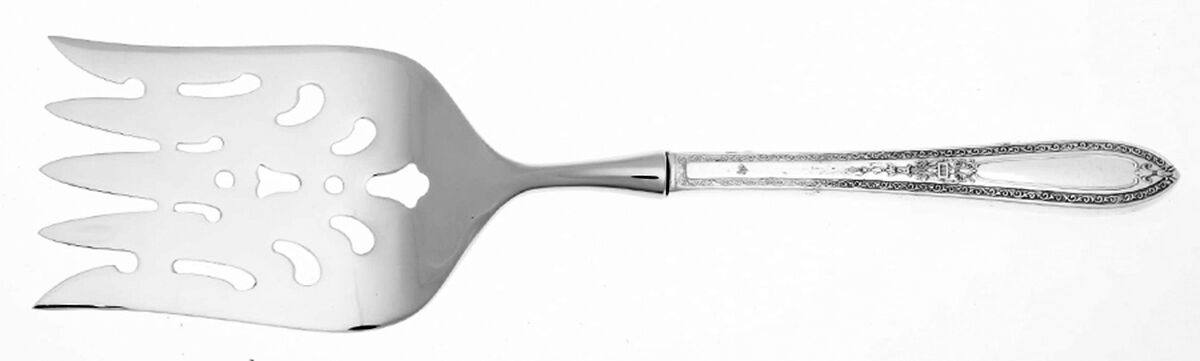 Triumph (Silverplate, 1925, NO MONOGRAMS) Fish Serving Fork with Stainless Tines HC by International Silver-1