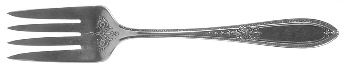 Triumph (Silverplate, 1925, NO MONOGRAMS) Medium Solid Cold Meat Serving Fork by International Silver-1
