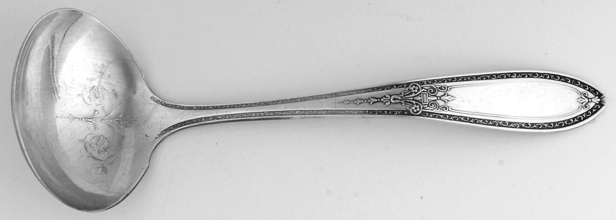 Triumph (Silverplate, 1925, NO MONOGRAMS) Solid Gravy Ladle by International Silver-1