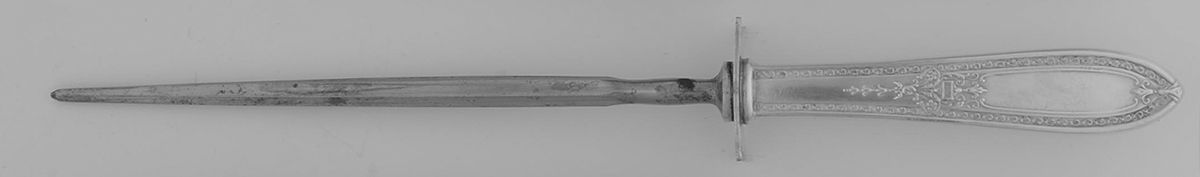 Triumph (Silverplate, 1925, NO MONOGRAMS) Large Roast Steel Rod Knife Sharpener by International Silver-1