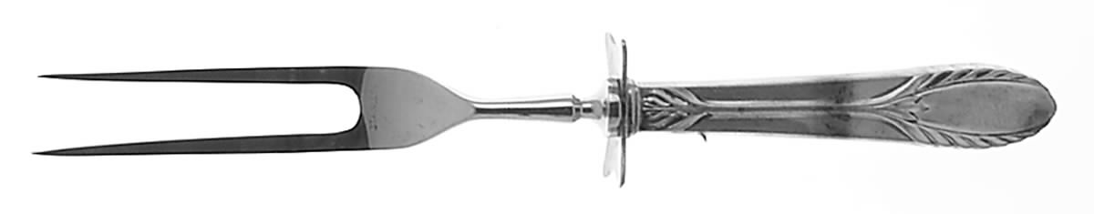 Trousseau (Sterling, 1934) Small Steak Carving Fork with Stainless Prongs by International Silver-1
