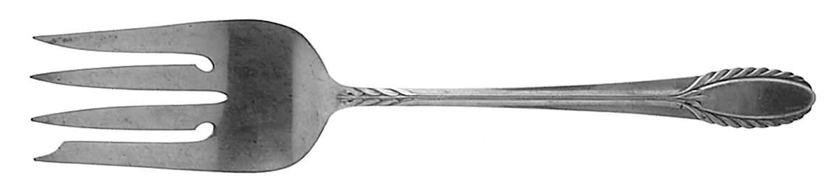Trousseau (Sterling, 1934) Large Solid Cold Meat Serving Fork by International Silver-1
