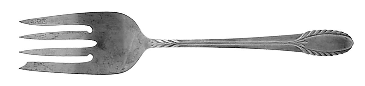 Trousseau (Sterling, 1934) Small Solid Cold Meat Serving Fork by International Silver-1