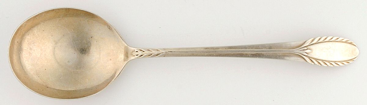 Trousseau (Sterling, 1934) Round Bowl Soup Spoon (Gumbo) by International Silver-1