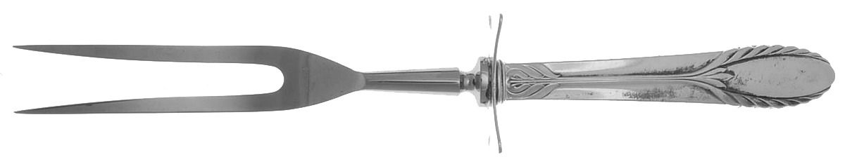 Trousseau (Sterling, 1934) Large Stainless-Prong Roast Carving Fork by International Silver-1