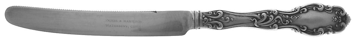 Tudor (Silverplate, 1904) Orange Knife with Silverplate Blade by International Silver-1