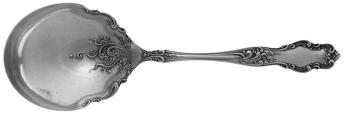 Tudor (Silverplate, 1904) Solid Smooth Casserole Spoon by International Silver-1