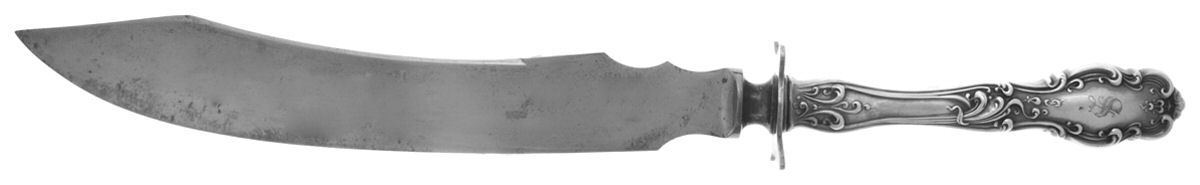 Tudor (Silverplate, 1904) Large Stainless Blade Roast Carving Knife by International Silver-1