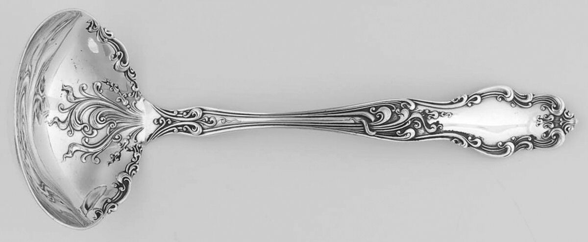 Tudor (Silverplate, 1904) Solid Gravy Ladle by International Silver-1