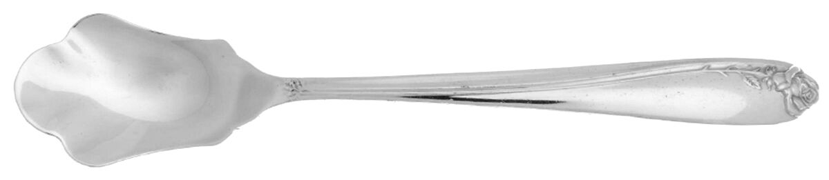 Tupperware Rose (Silverplate, 1955) Ice Cream Spoon Individual HC by International Silver-1