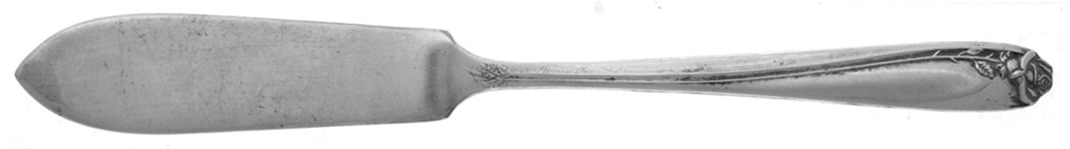 Tupperware Rose (Silverplate, 1955) Flat Handle Master Butter Knife by International Silver-1
