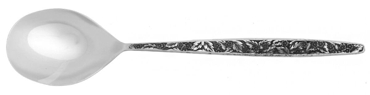 Valencia (Sterling, 1965) Round Bowl Soup Spoon (Cream Soup) HC by International Silver-1