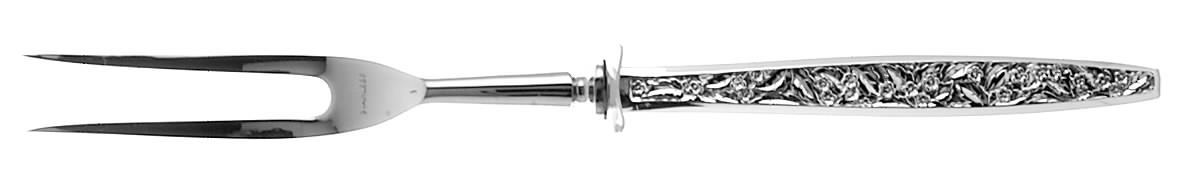 Valencia (Sterling, 1965) Small Steak Carving Fork with Stainless Prongs by International Silver-1