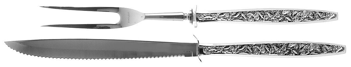 Valencia (Sterling, 1965) Small Stainless Blade 2-Piece Steak Carving Set by International Silver-1