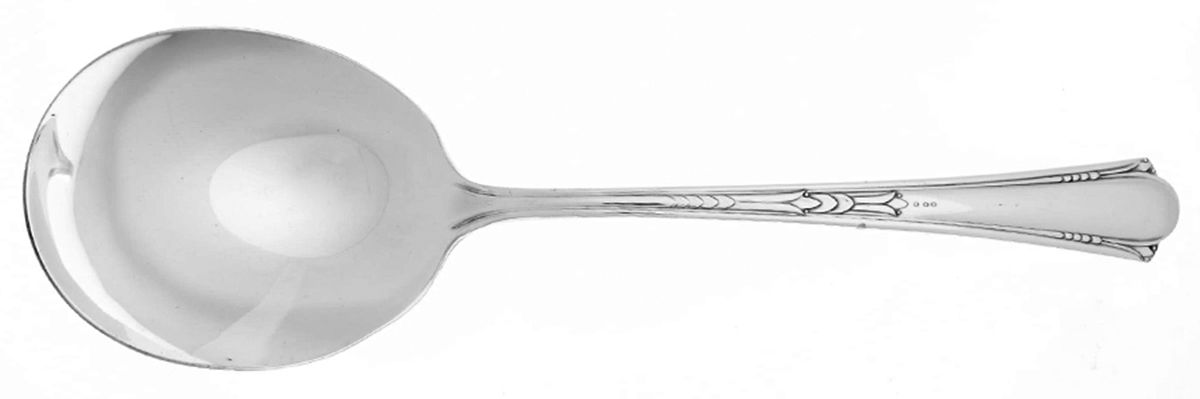 Valencia (Silverplate) Solid Smooth Casserole Spoon by International Silver-1
