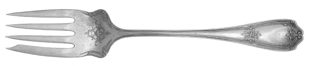 Verona (Silverplate, 1910) Medium Solid Cold Meat Serving Fork by International Silver-1