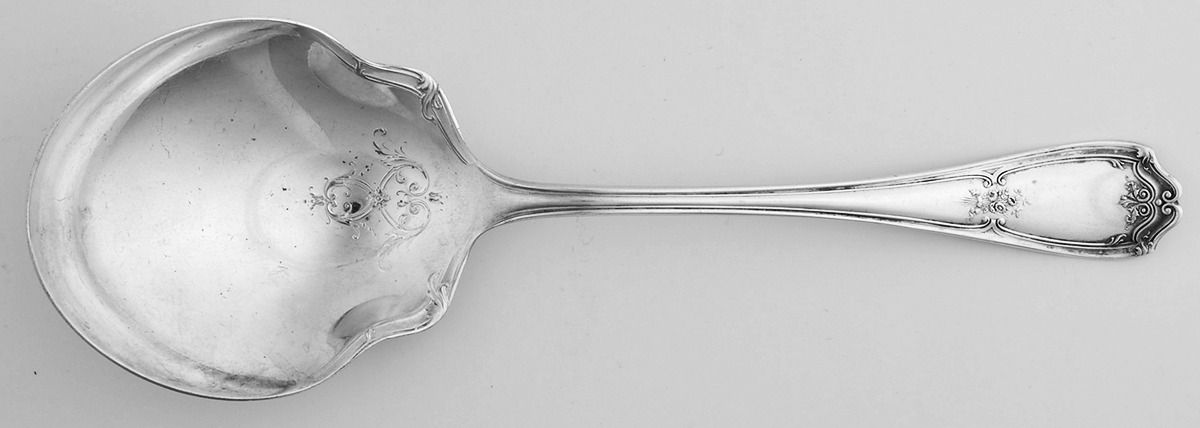 Verona (Silverplate, 1910) Solid Smooth Casserole Spoon by International Silver-1