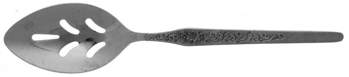 Velvet Rose (Stainless) Pierced Tablespoon (Serving Spoon) by International Silver-1
