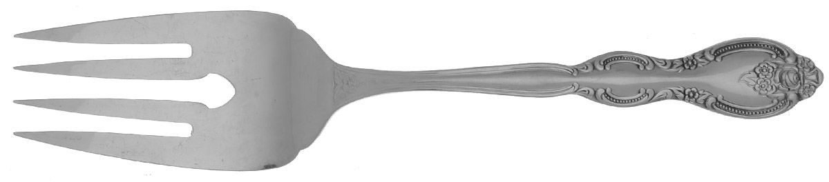 Verona (Stainless) Medium Solid Cold Meat Serving Fork by International Silver-1