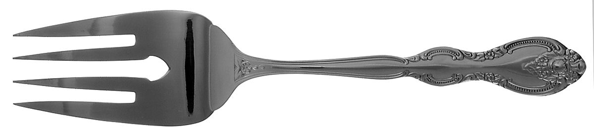 Verona (Stainless) Large Solid Cold Meat Serving Fork by International Silver-1