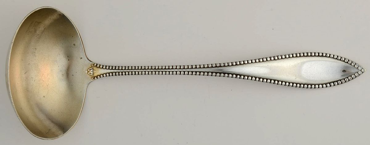 Vesta (Silverplate, 1895) Solid Gravy Ladle by International Silver-1