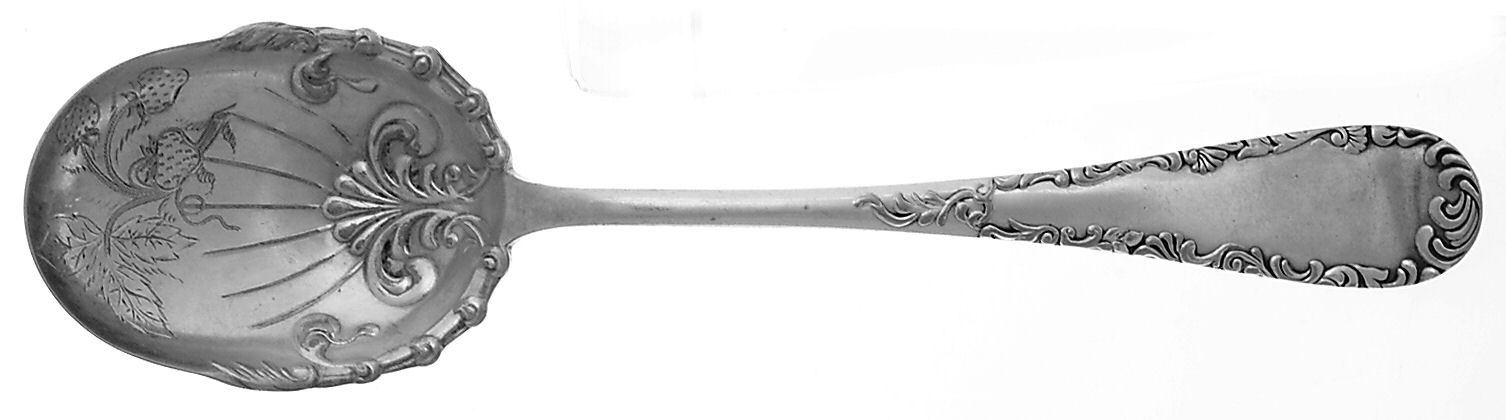 Victoria (Silverplate, 1846, 1895) Small Brtcut Berry/Casserole Spoon by International Silver-1