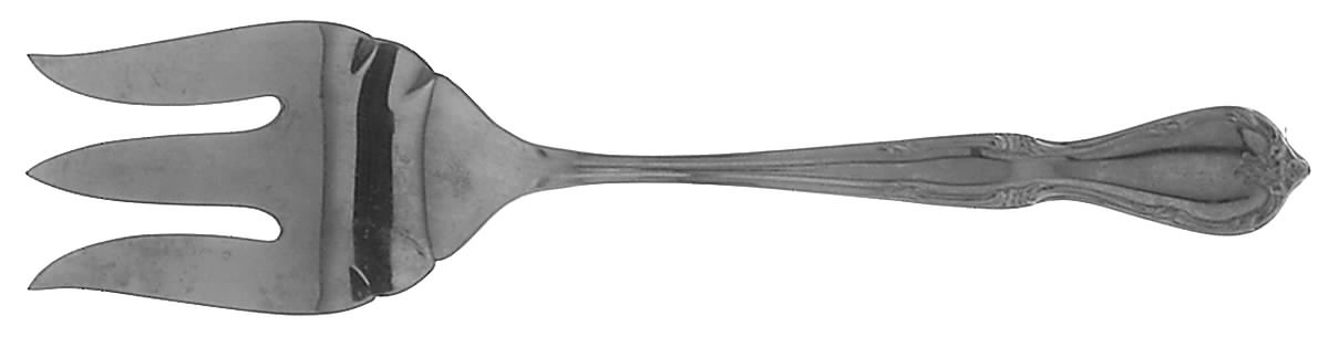 Victorian Charm (Stainless) Medium Solid Cold Meat Serving Fork by International Silver-1