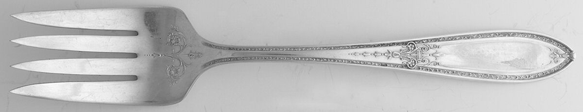 Victory (Silverplate, 1927) Medium Solid Cold Meat Serving Fork by International Silver-1