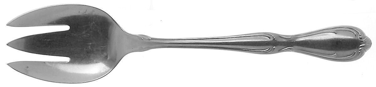 Victorian Manor (Stainless) Small Solid Cold Meat Serving Fork by International Silver-1