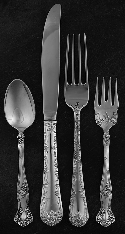 Vintage (Silverplate, 1904) 4 Piece Place Setting by International Silver-1