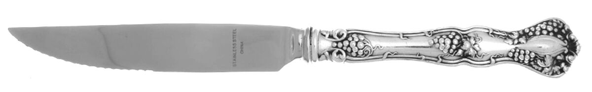 Vintage (Silverplate, 1904) Steak Knife Individual Hollow, Serrate HC by International Silver-1