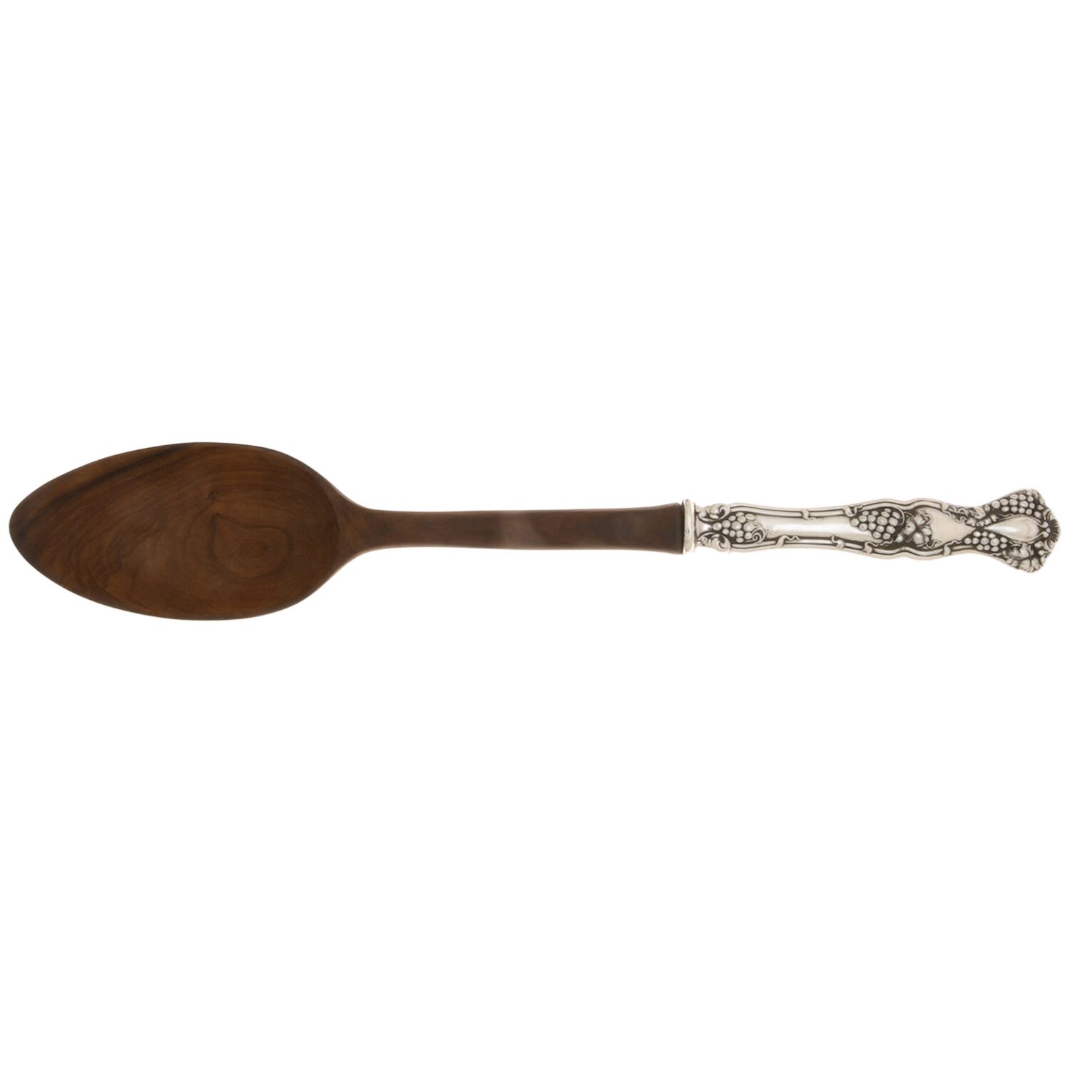 Vintage (Silverplate, 1904) Salad Serving Spoon with Wooden Bowl by International Silver-1