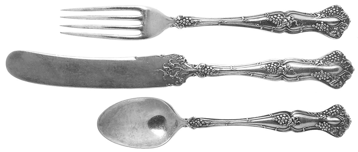 Vintage (Silverplate, 1904) 3 Piece Youth Set (FSYS,YKS,YF) by International Silver-1