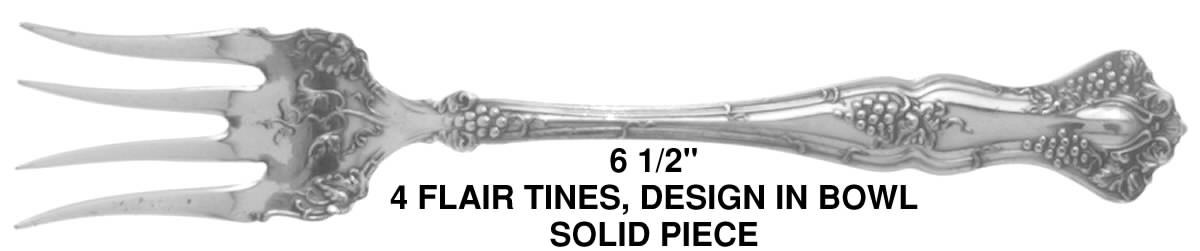 Vintage (Silverplate, 1904) Small Chipped Beef Fork by International Silver-1