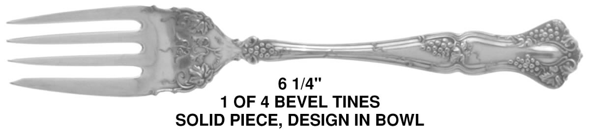 Vintage (Silverplate, 1904) Individual Fish/Pastry Fork by International Silver-1