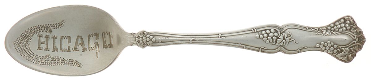 Vintage (Silverplate, 1904) Souvenir Spoon (Five O'Clock) by International Silver-1