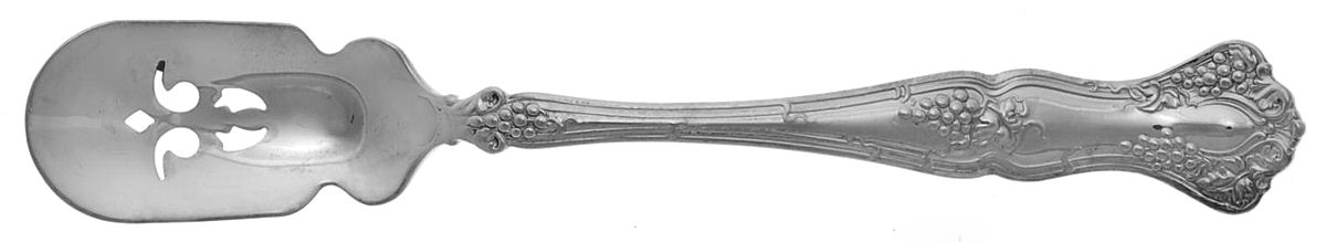 Vintage (Silverplate, 1904) Short Handled Olive Spoon with Pierced Bowl by International Silver-1