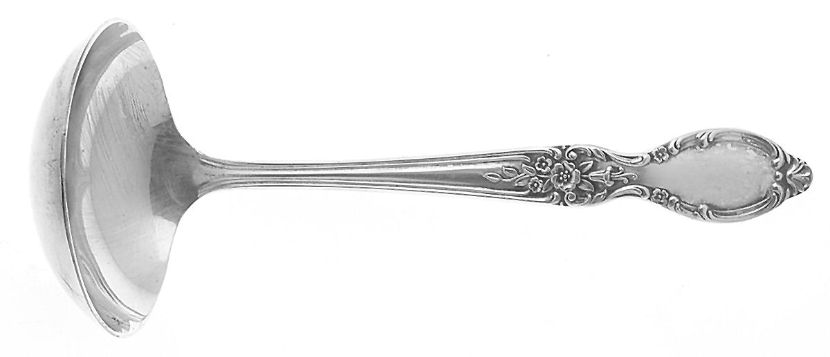 Victorian Rose (Silverplate, 1954) Solid Gravy Ladle by International Silver-1