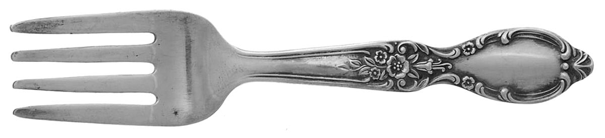 Victorian Rose (Silverplate, 1954) Baby Fork by International Silver-1